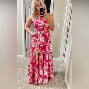 Beautiful one shoulder maxi dress